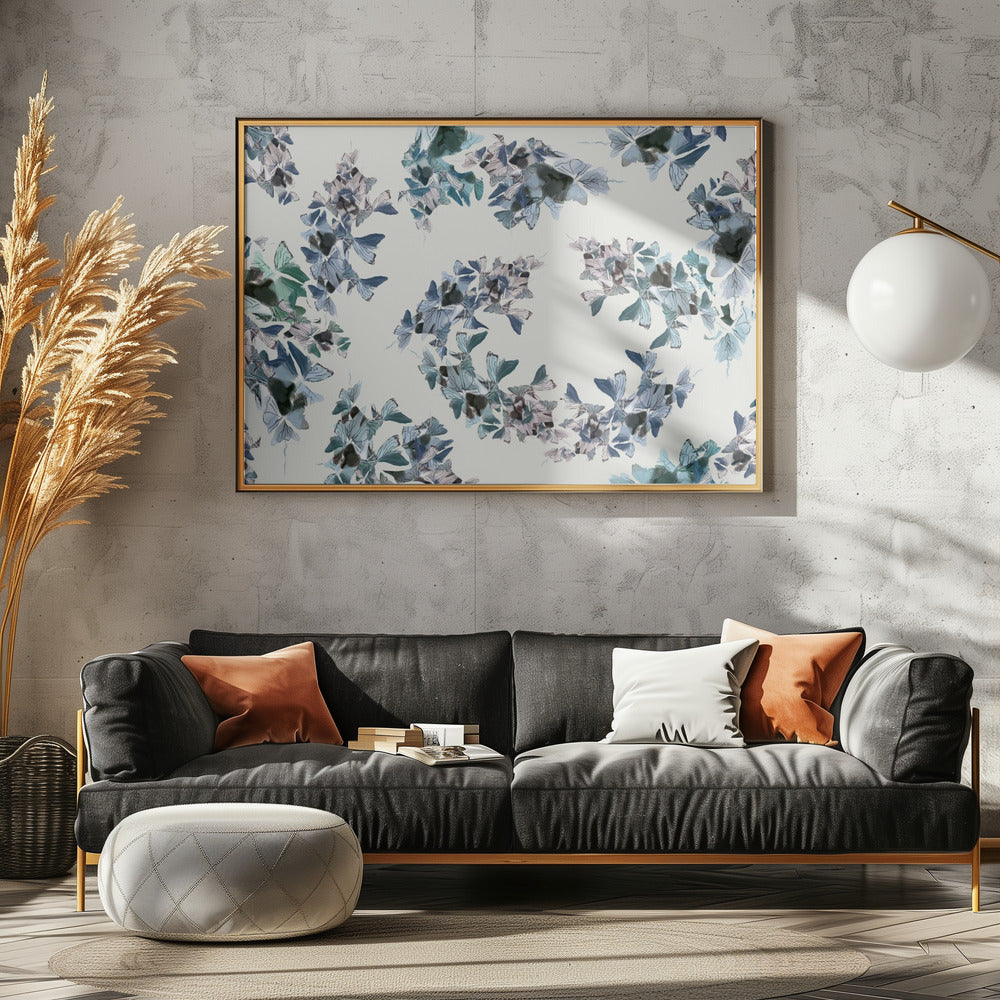 Blue Floral Mix | Poster