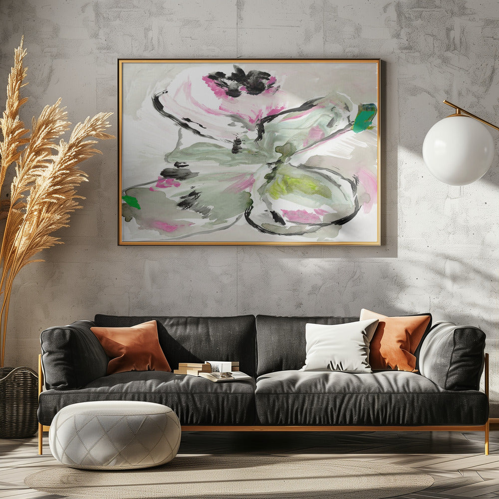 Abstract Purple Violet Pink Hues Floral 1 | Poster