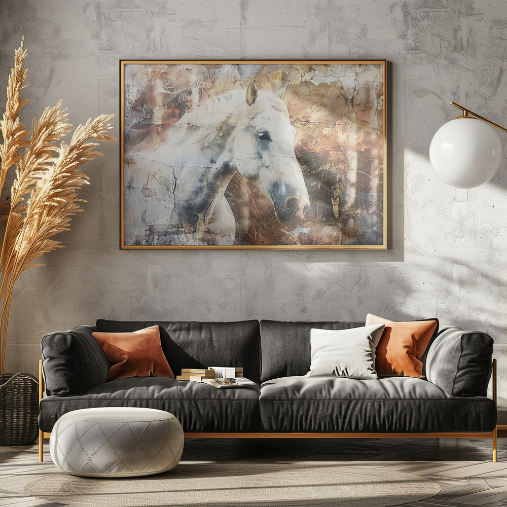 Pferd Tier Vintage Kunst Illustration Wandkunst 05 | Poster