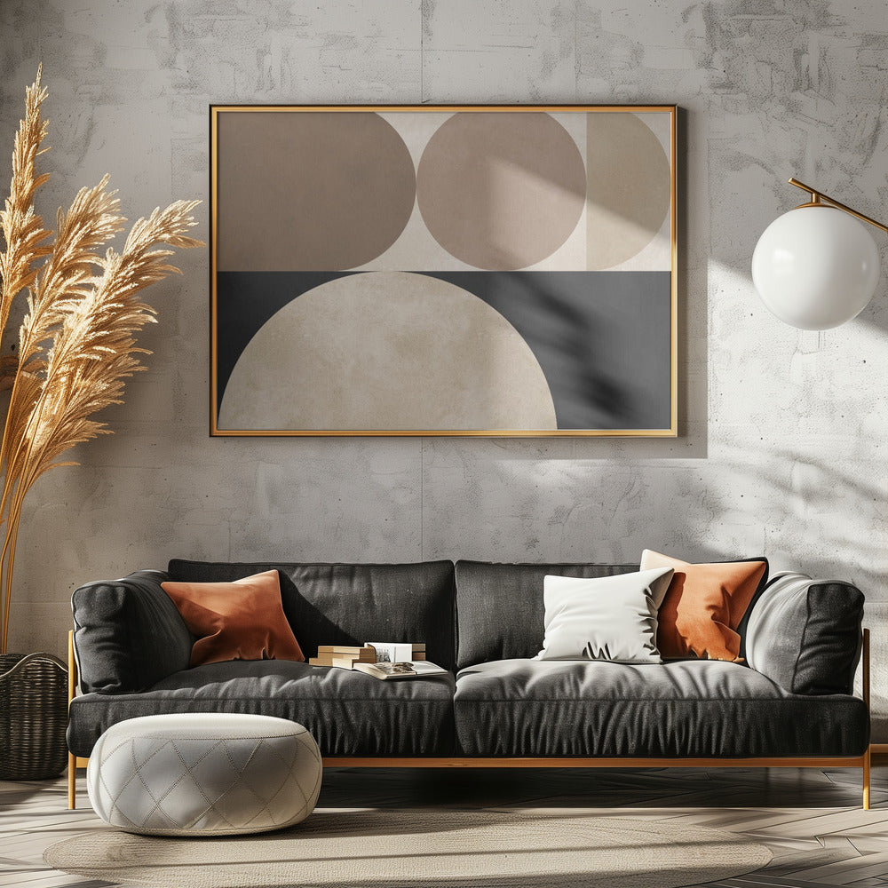 Braune Geometrie 5 | Leinwand