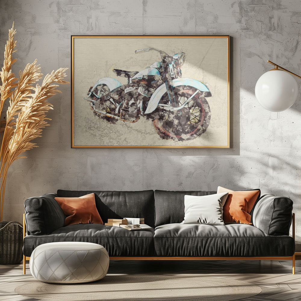 Altes Motorrad | Leinwand