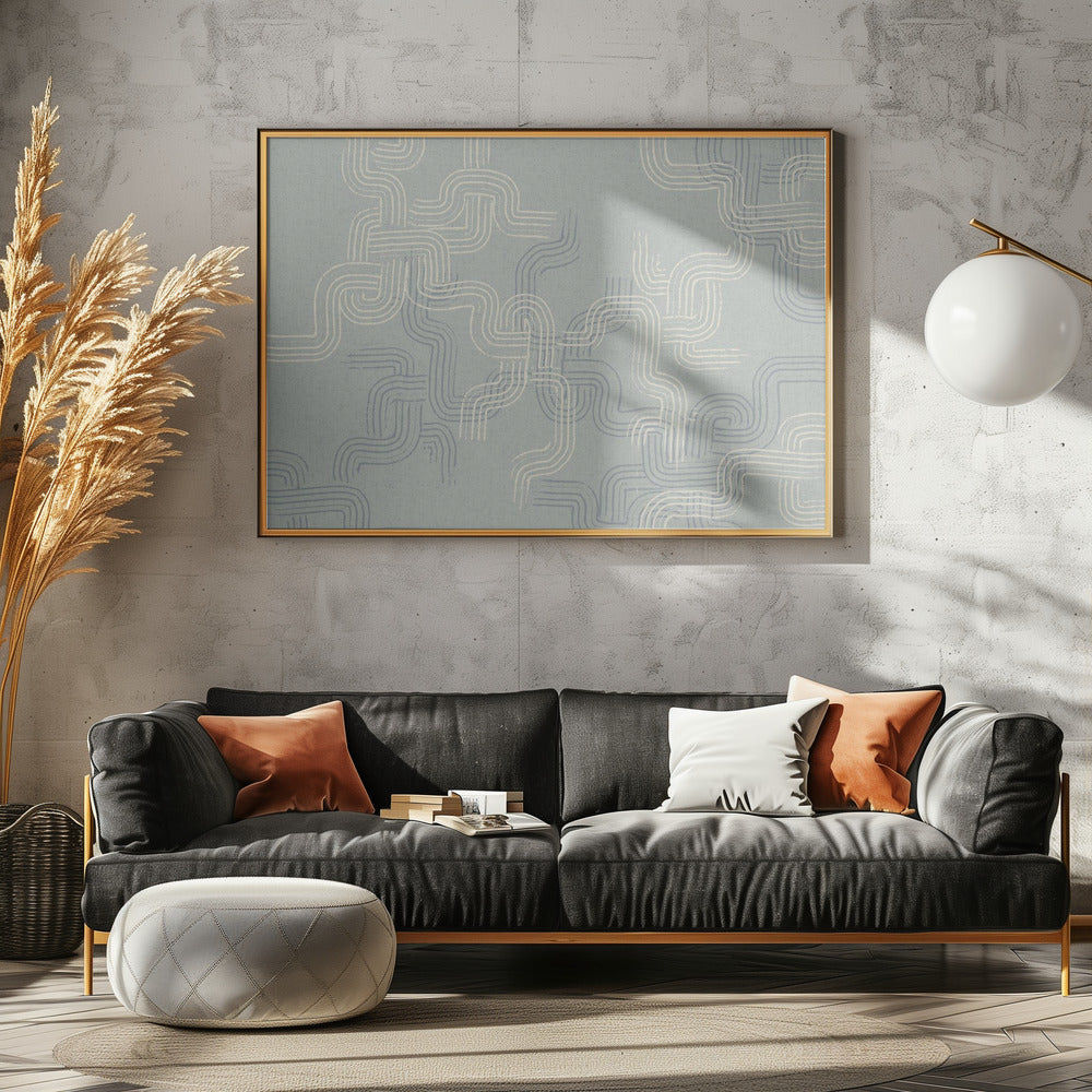 beruhigende Essentials Spuren Betonblau | Poster