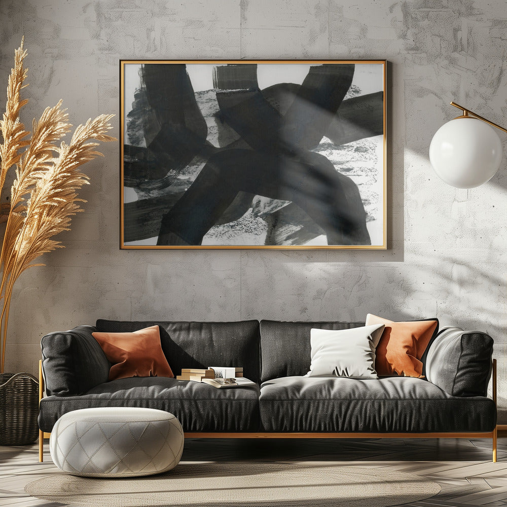 Schwarzes Textur-Meeting 3 | Leinwand