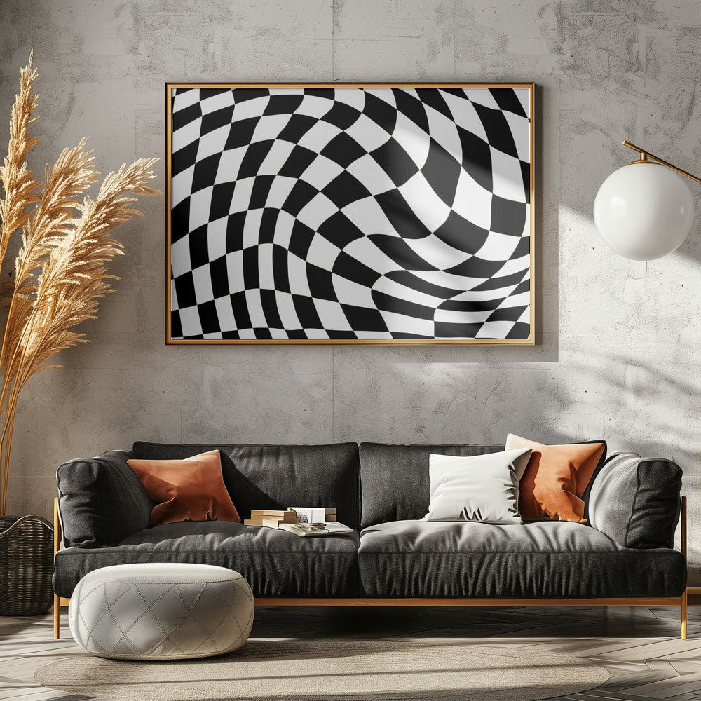 Checkerboard black and white | Canvas