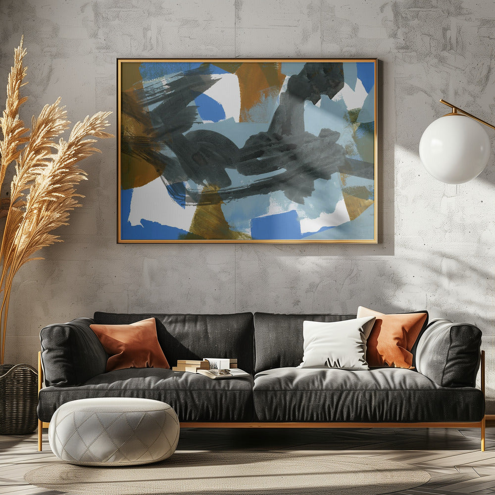 Abstrakter Blauer Tanz Nr. 1 | Leinwand