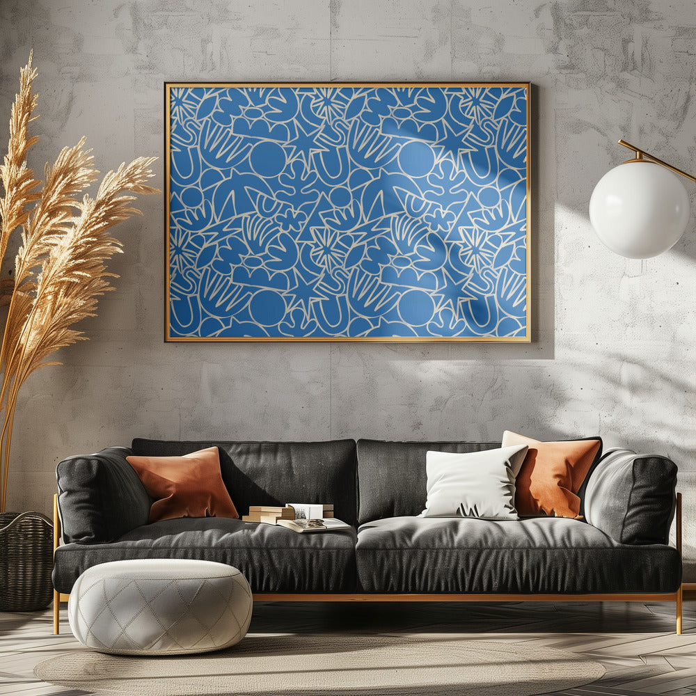 Dynamic Blue Dance | Poster