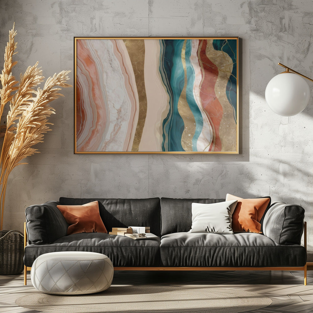 Marble Patterns With Vibrant Earth Tones | Canvas