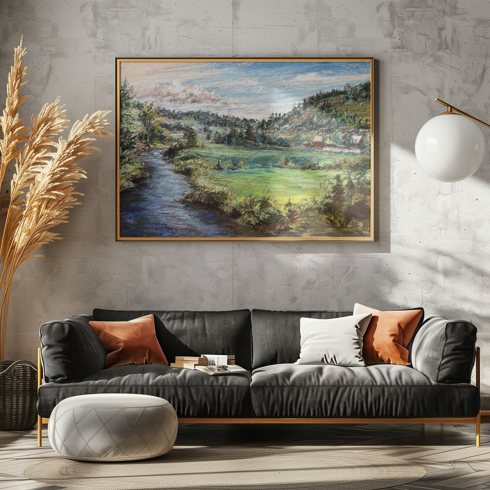 Ruhiges Flusstal | Leinwand