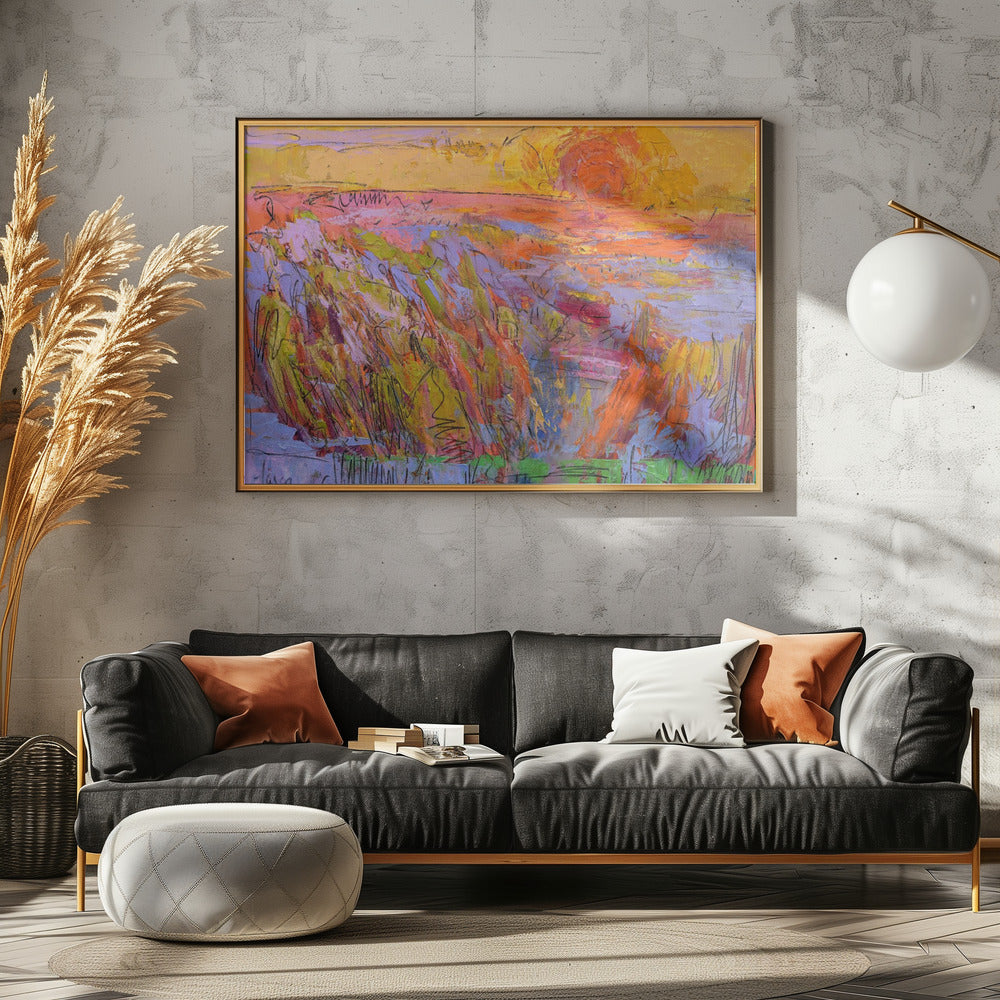 Vibrant Yellow Horizon | Canvas
