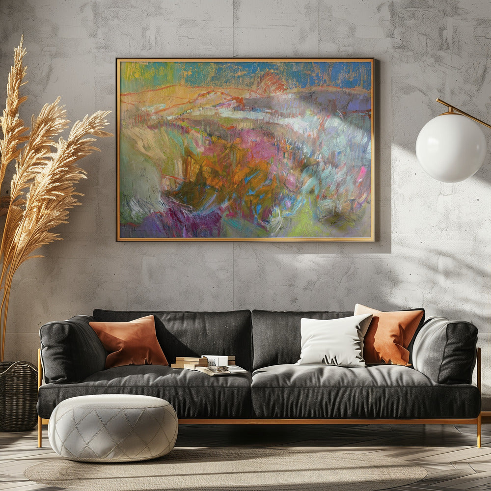 Lebendige Berglandschaft | Leinwand