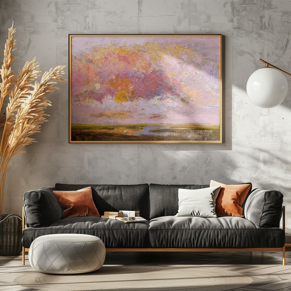 Vibrant Pink Horizon | Poster