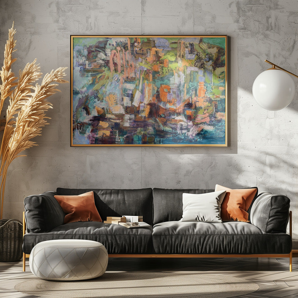 Lebendiges Stadtbild | Leinwand