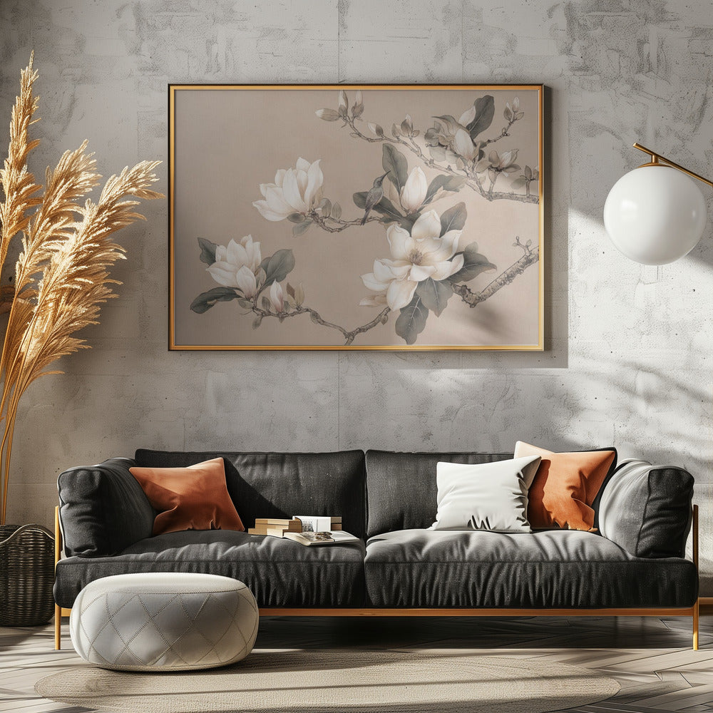 Chinoiserie Magnolia Bird 001 | Canvas