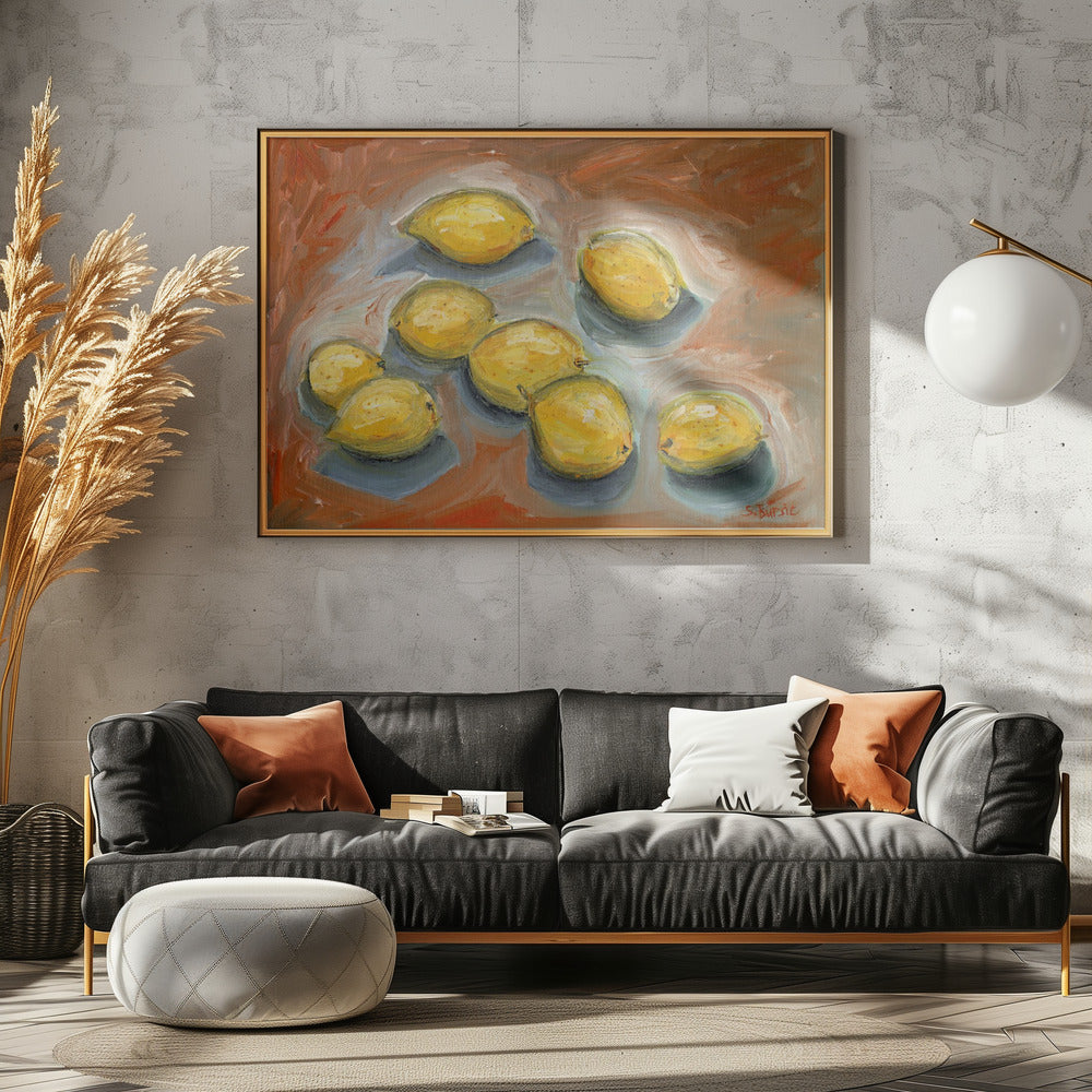 Zitronen mit Schatten | Poster