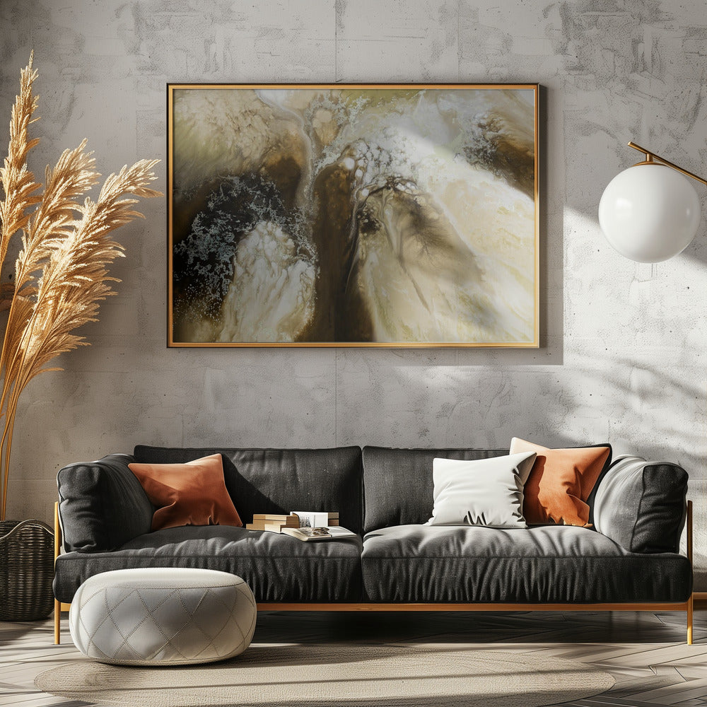 Rustikales Abstraktes - Terras Wandteppich | Leinwand