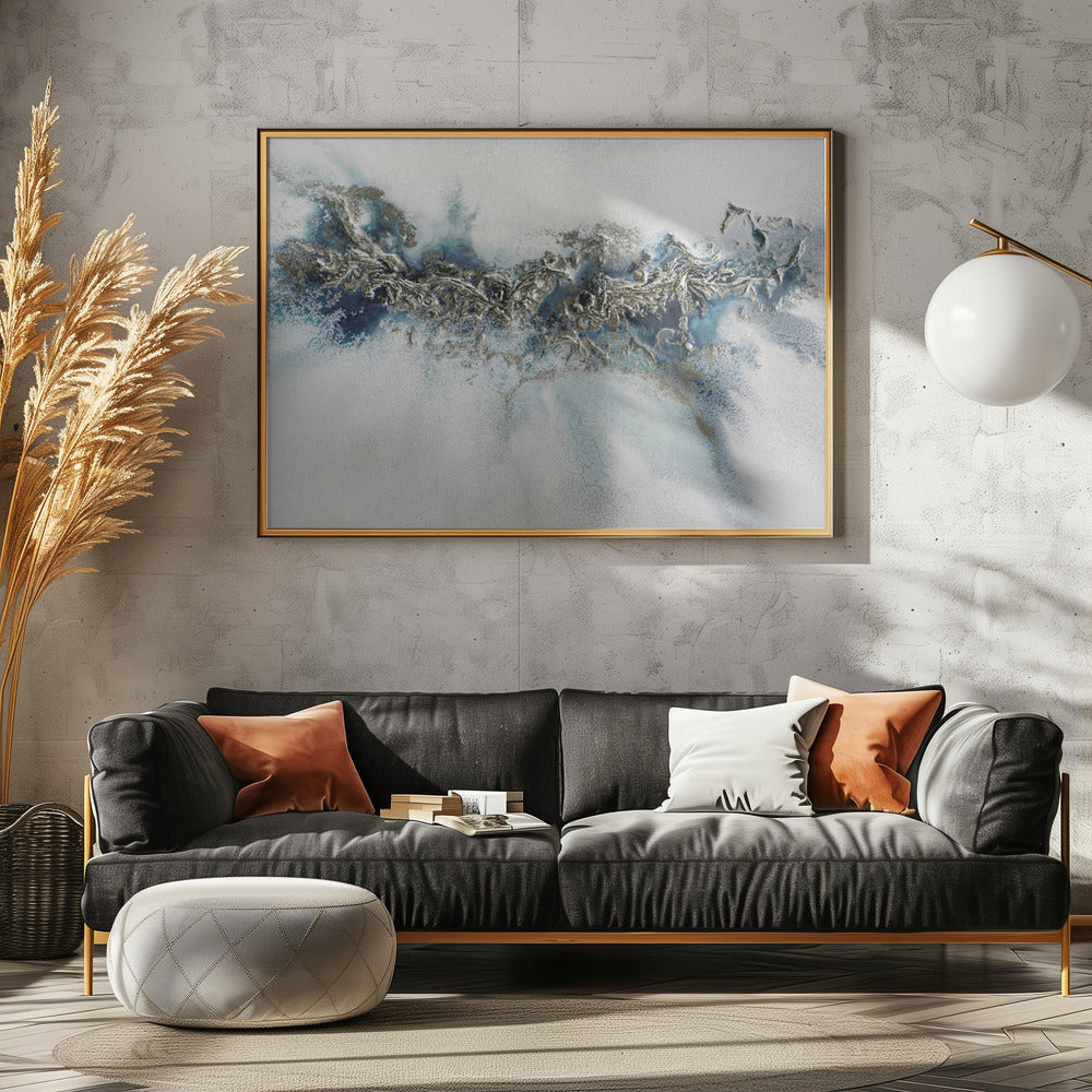 Am beliebtesten - Gilded Weave - Whitecaps-Gemälde | Leinwand