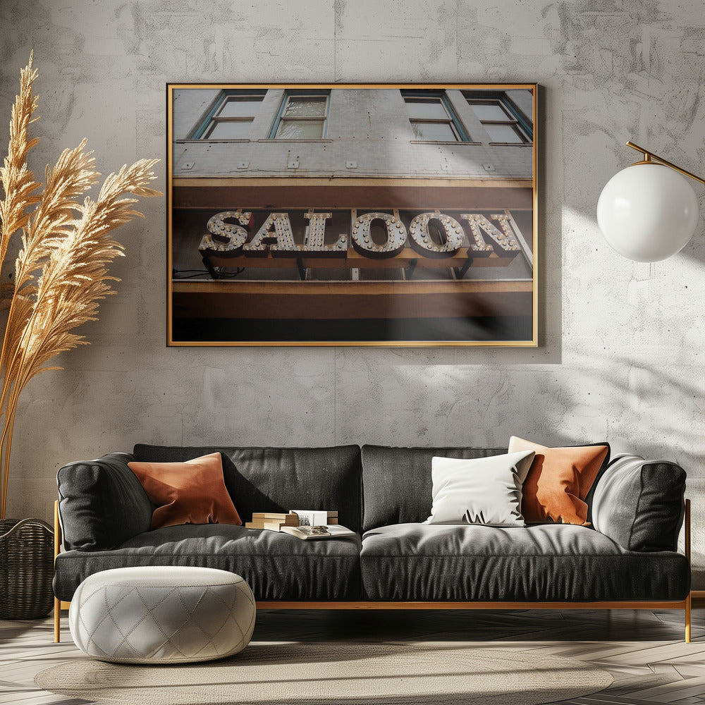 Vintage Saloon Schild | Leinwand