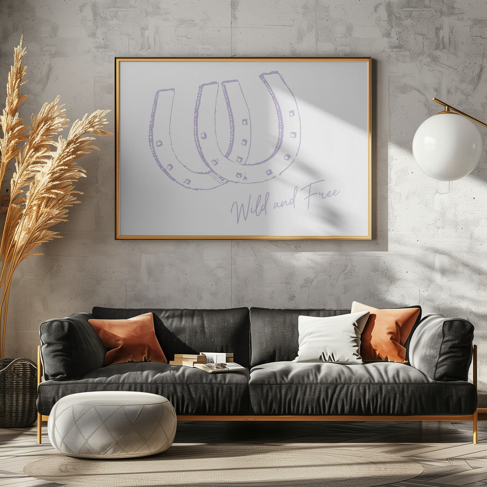 Hufeisen Wild and Free Lila | Leinwand