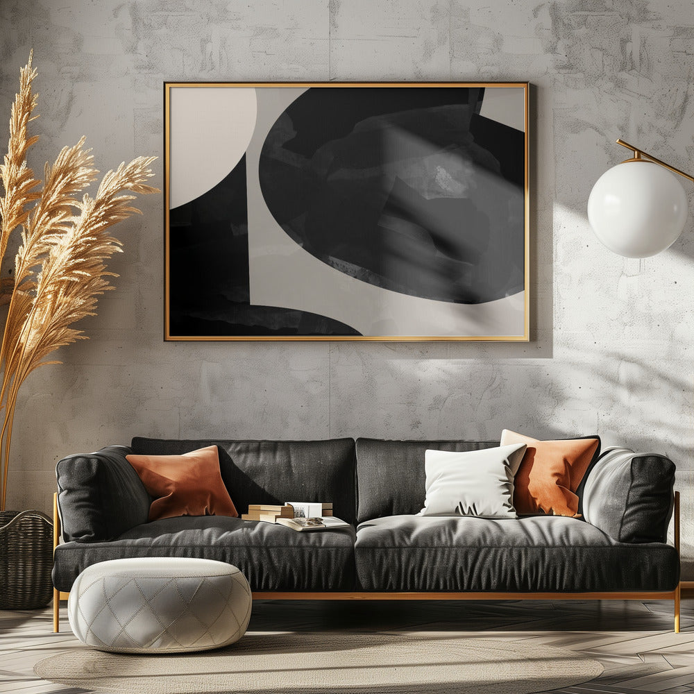 Geometrische Formen und neutrale Töne | Leinwand