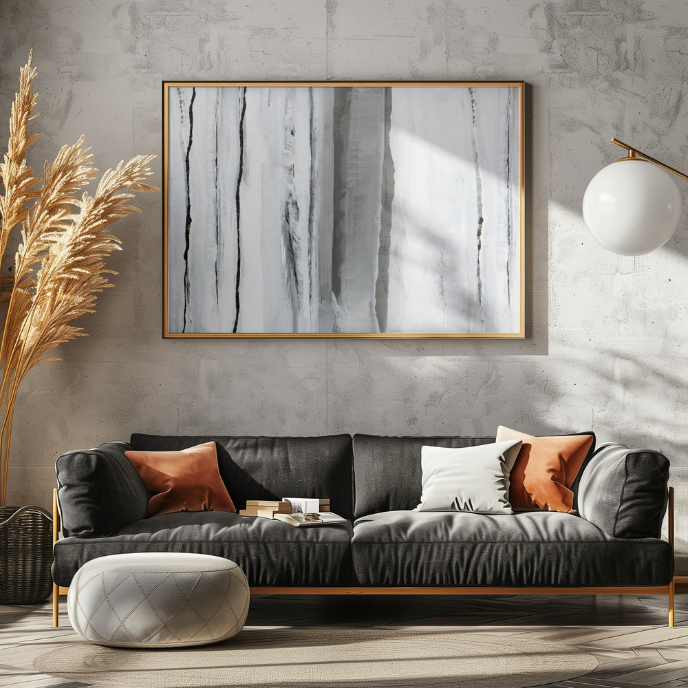 Vertical Lines And Silver Veils | Canvas