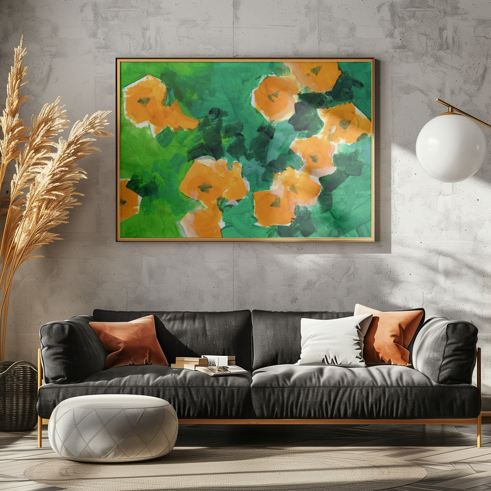 Golden Bloom Burst | Canvas