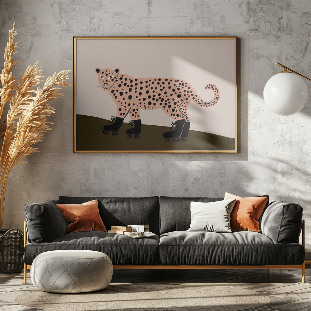Leoparden-Skaten | Leinwand