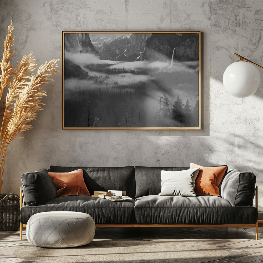 Nebel schwebt im Yosemite Valley | Poster