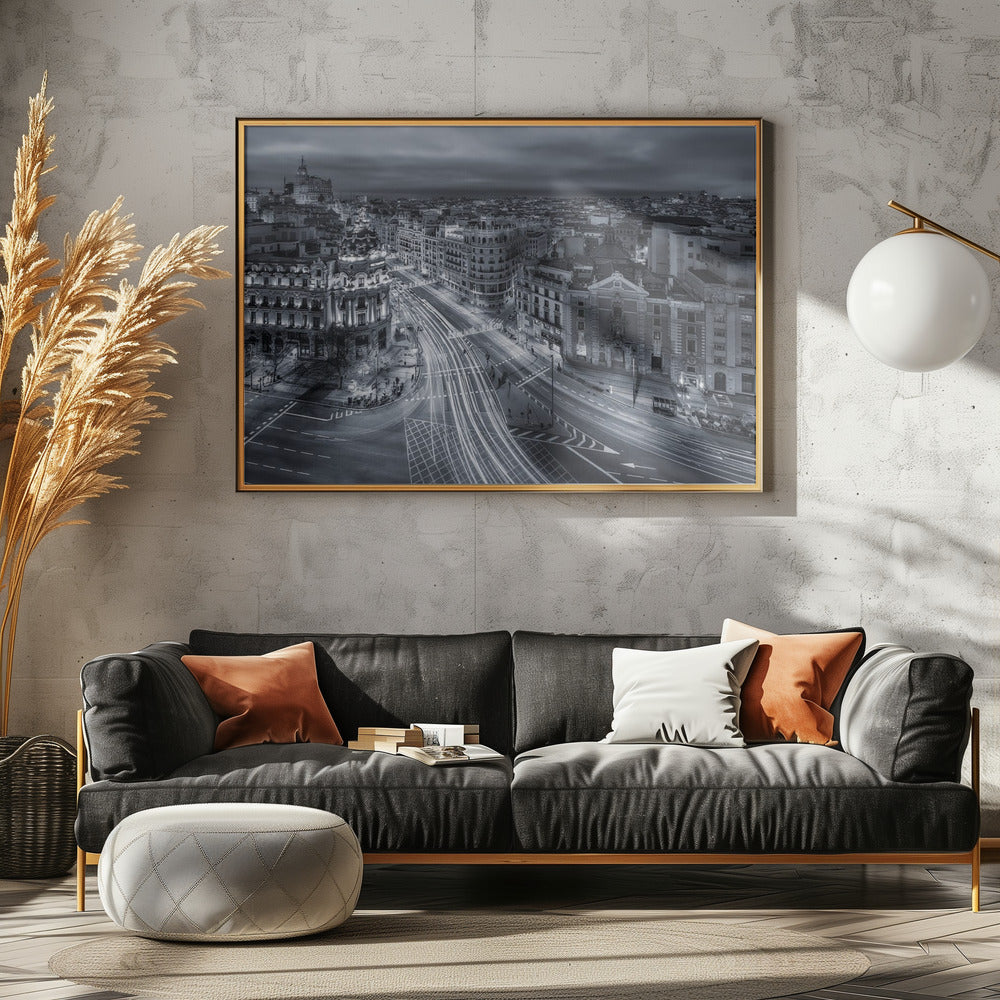 Lichter der Stadt Madrid | Leinwand