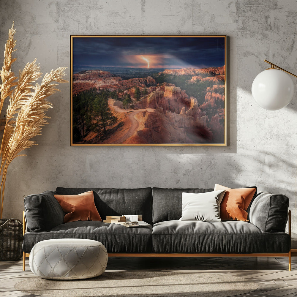 Lightning over Bryce Canyon | Canvas