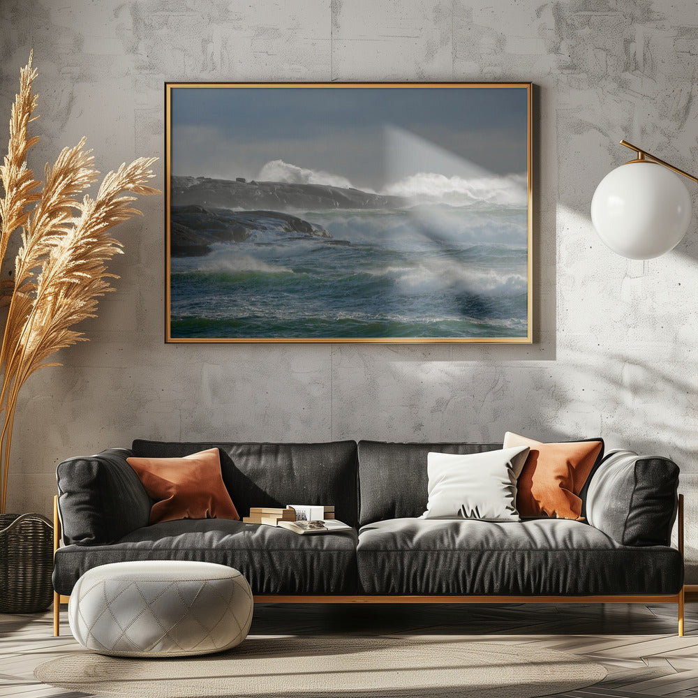 Im Schutz eines Leuchtturms | Leinwand