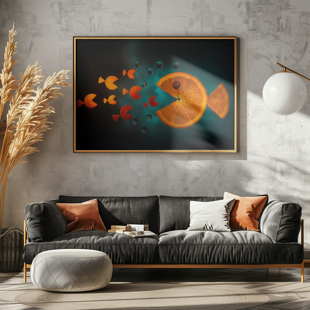 Orangefarbener Fisch | Poster