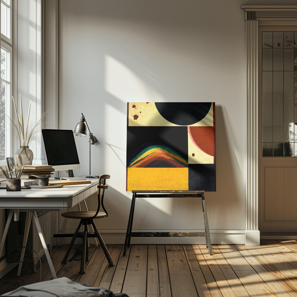 Abstrakte Sonnenfinsternis | Leinwand