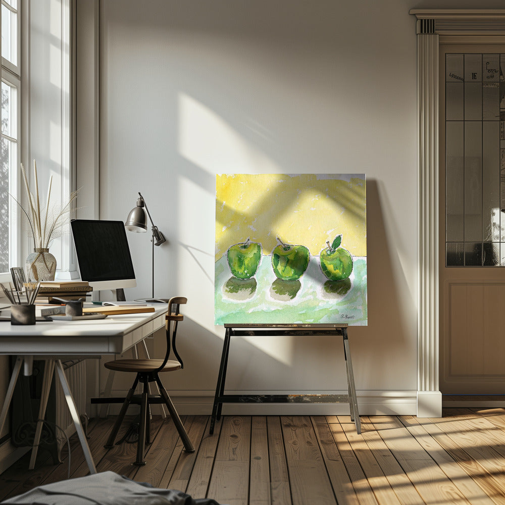 Grüne Äpfel | Leinwand