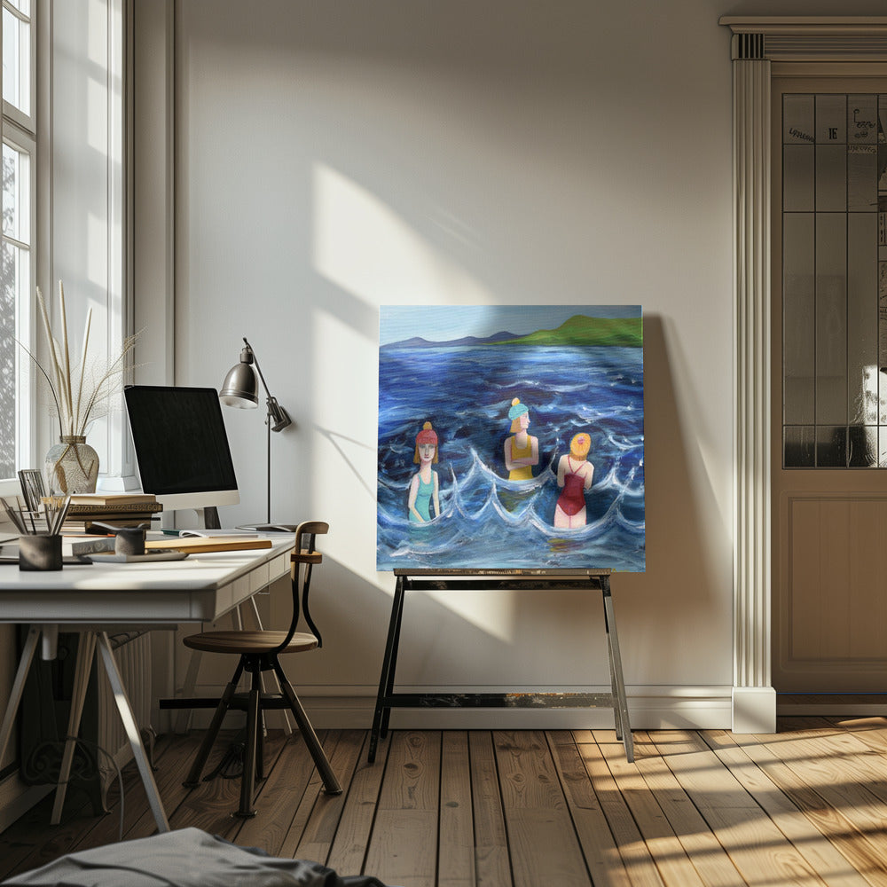 Die Winterschwimmer | Leinwand