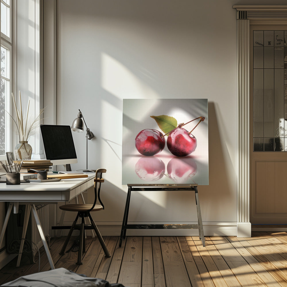 Zwei Kirschen | Leinwand