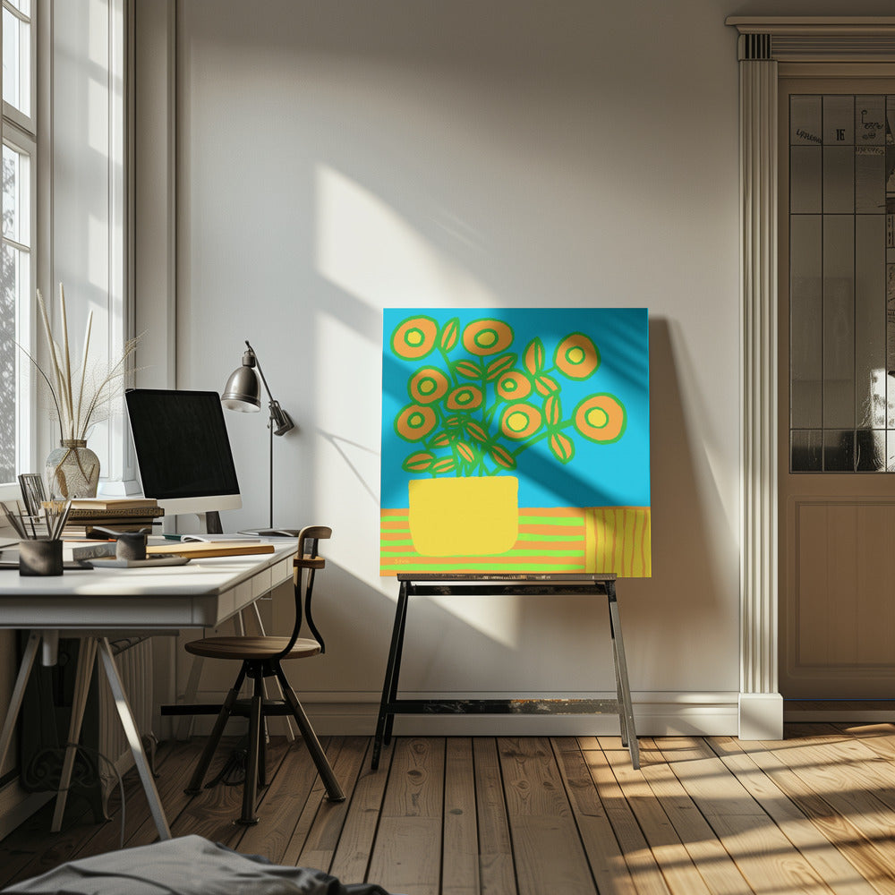 Flowers on table | Canvas