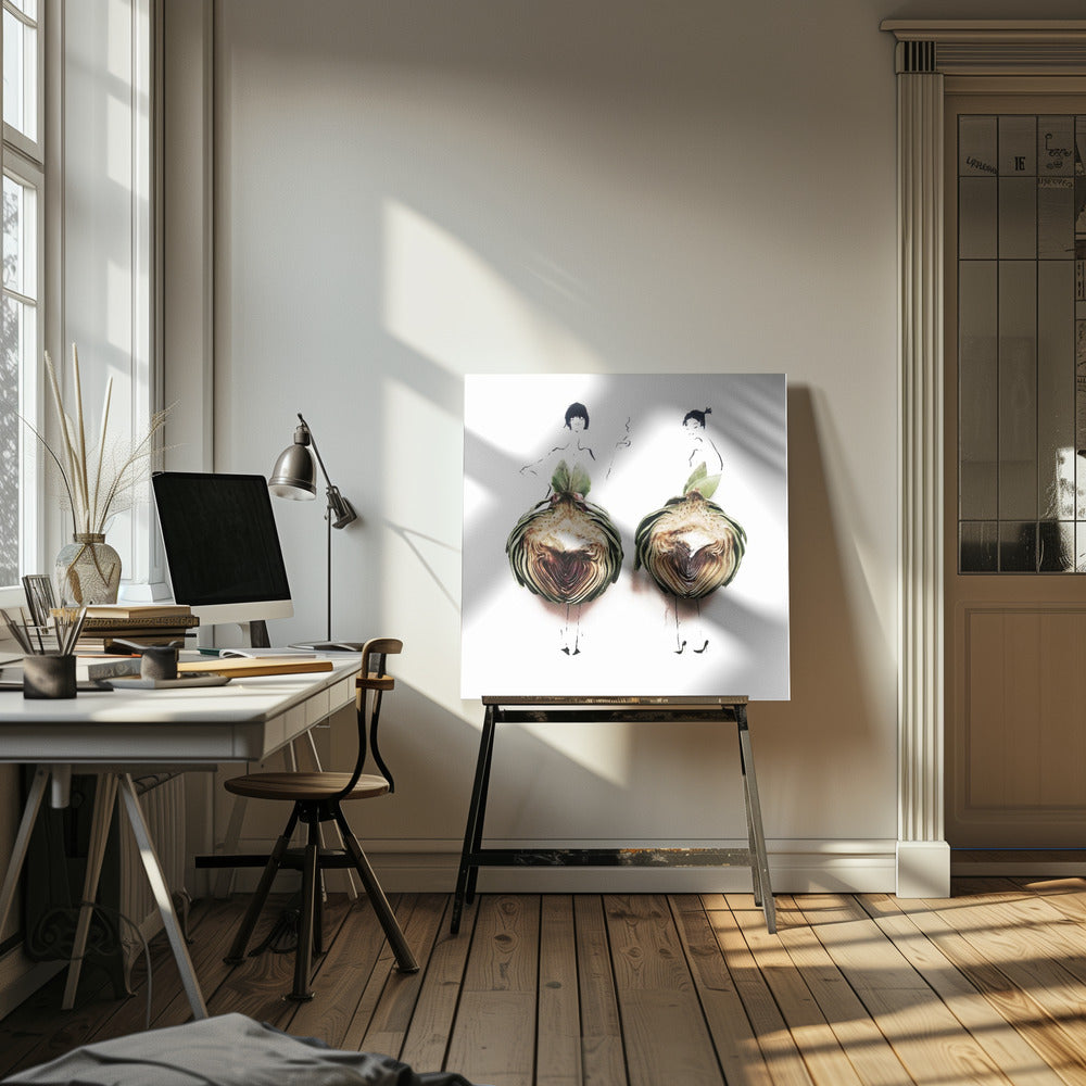 Artischocken-Duo | Leinwand