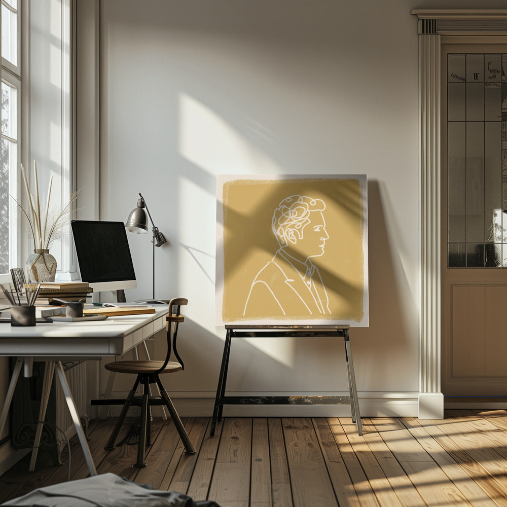 Mann Linienzeichnung | Leinwand