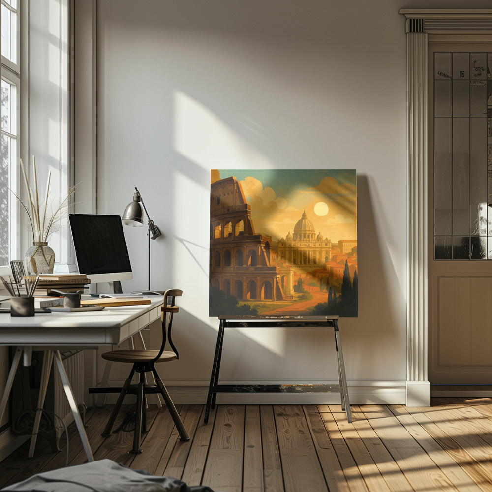 Rom im Goldenen Morgengrauen | Leinwand