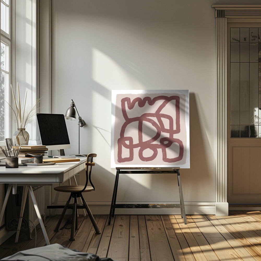 Line drawing, abstract, pattern | Canvas