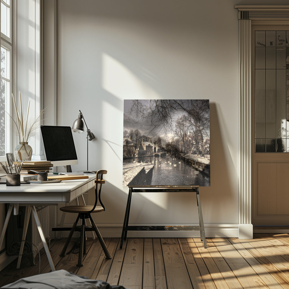 Bruges in Christmas dress | Canvas