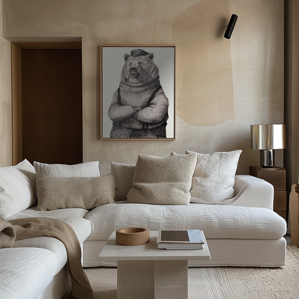 Bear In Vintage Attire | Poster