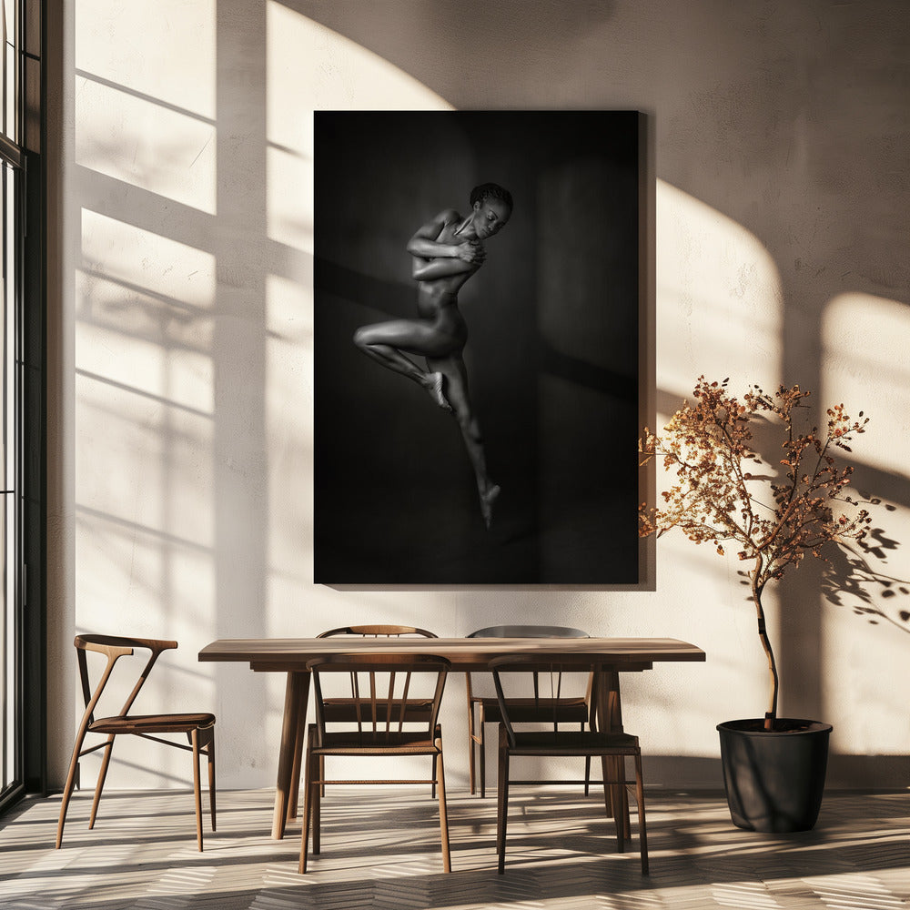 Sprung in die Dunkelheit | Leinwand
