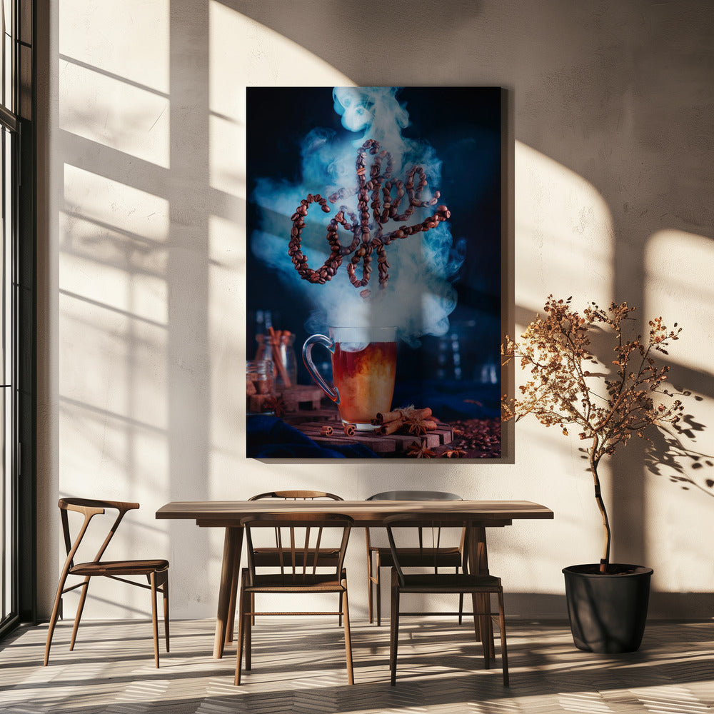 Rieche den Kaffee | Leinwand
