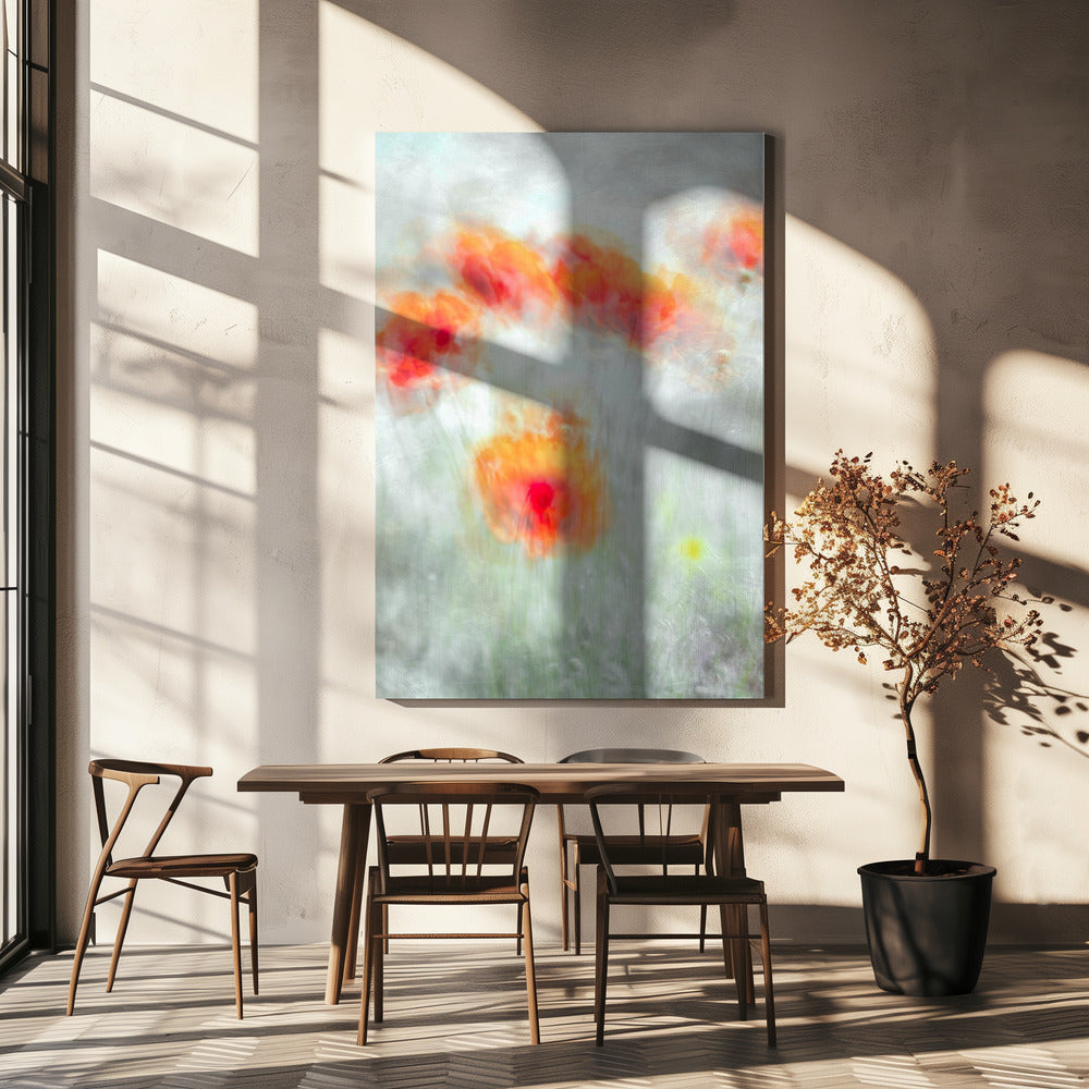 Red Corn Flowers | Canvas