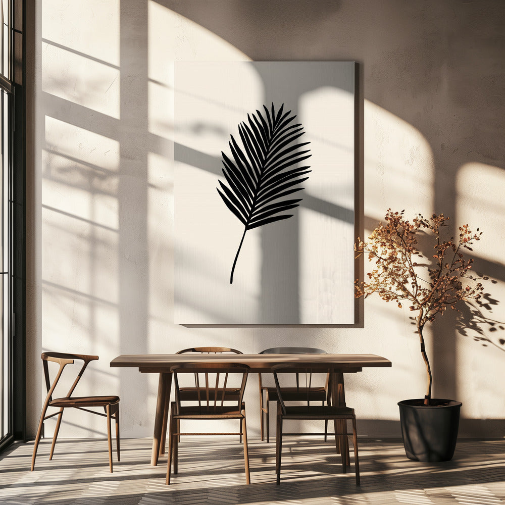 Schwarze Palme | Leinwand
