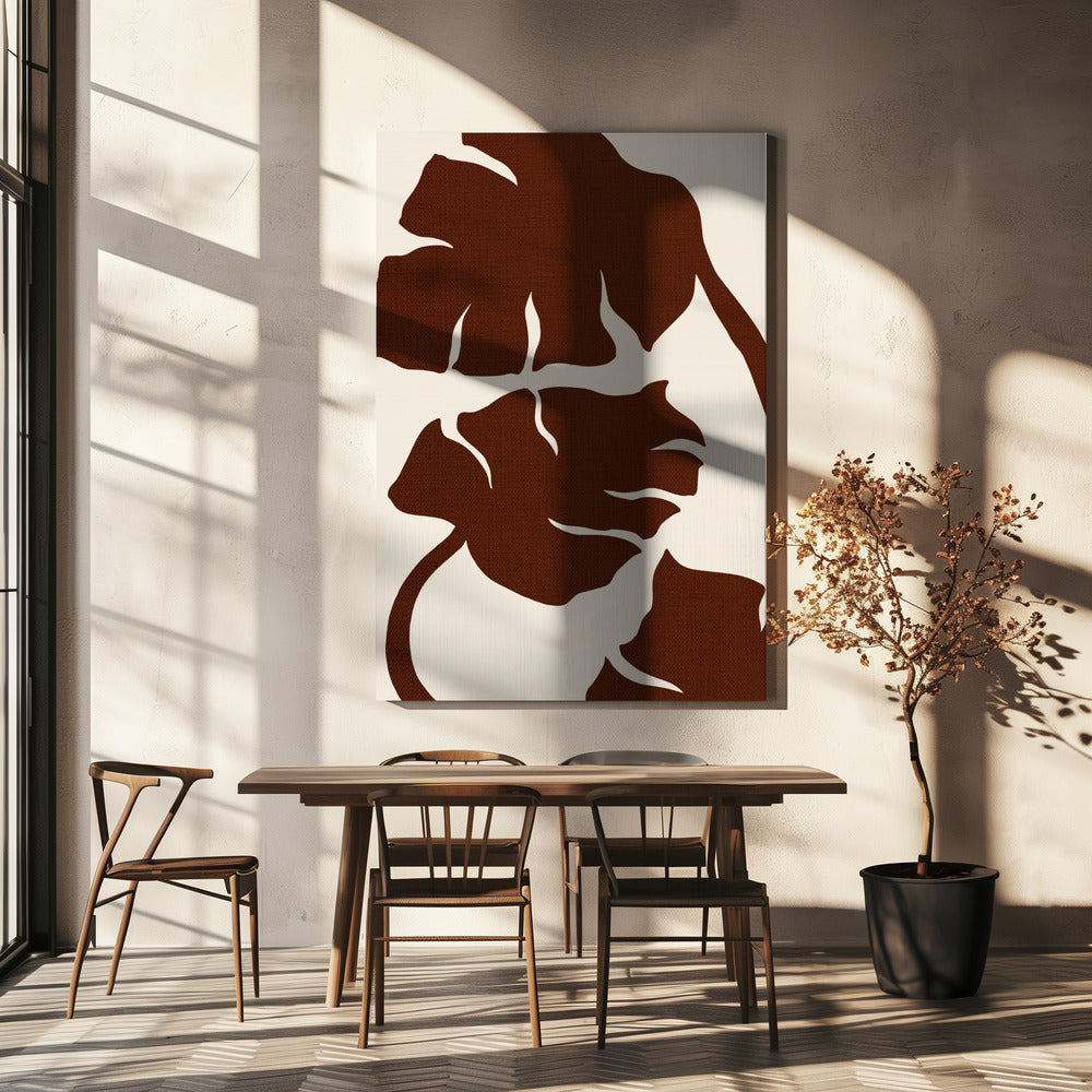 Monstera Canvas Braun | Leinwand
