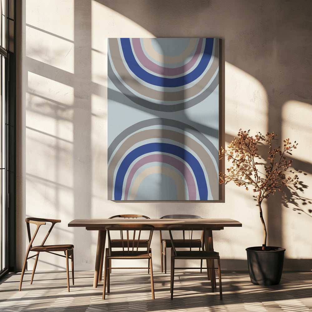 Double Rainbow Blue | Canvas