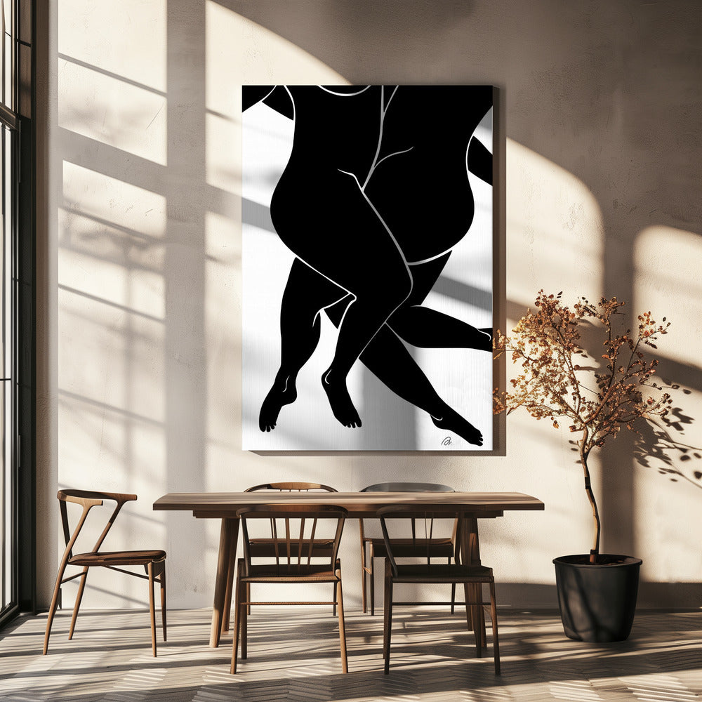 Lovers Black | Canvas