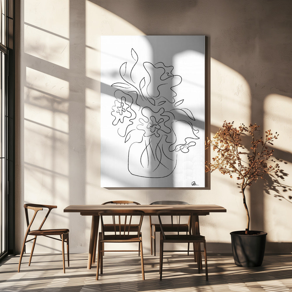 Blumenstrauß Weiß | Leinwand